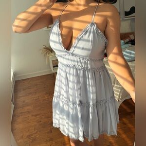 Light Blue Ruffled Sundress